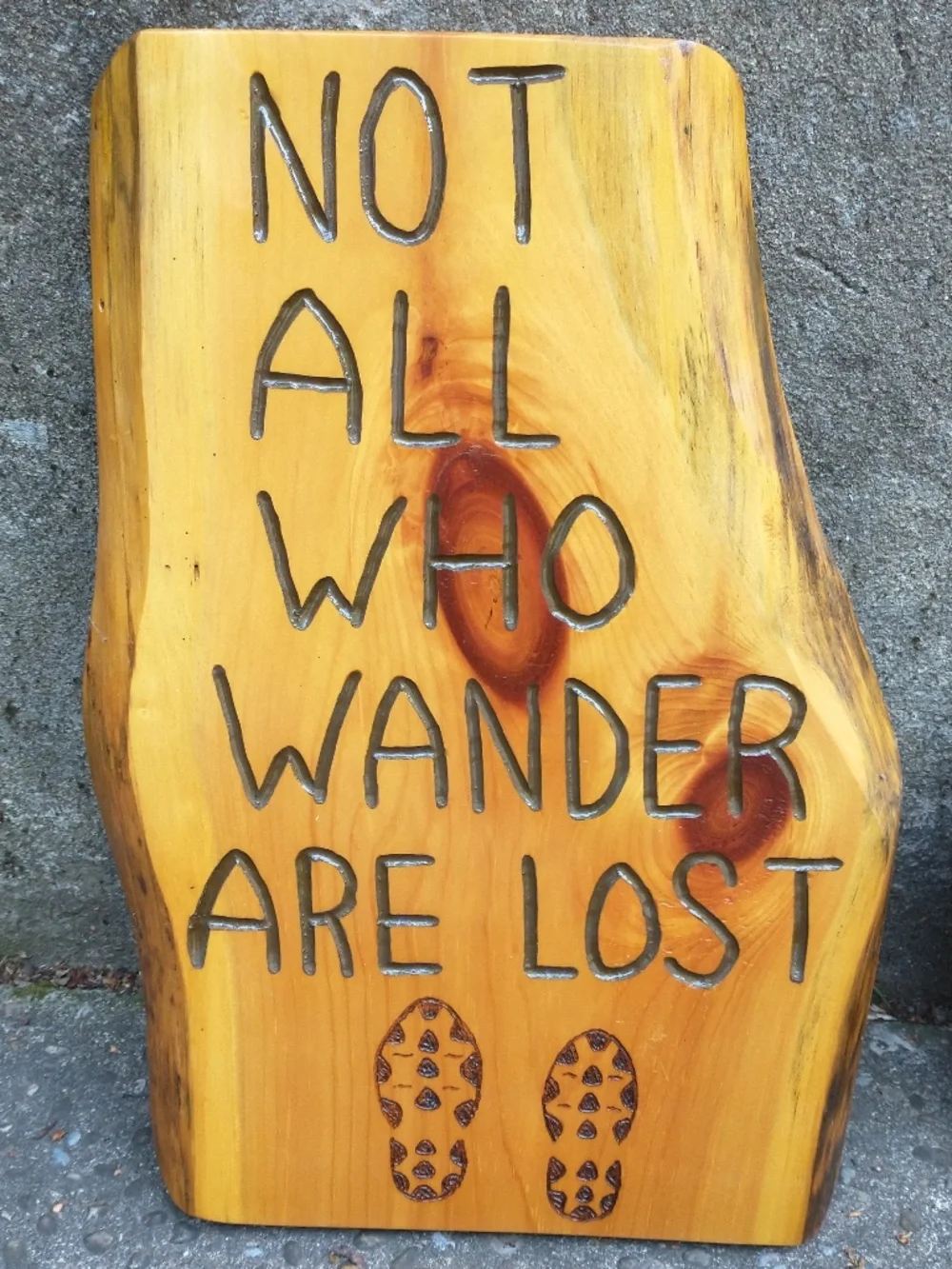 Wooden Hiking Sign